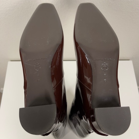 Loeffler Randall 35mm Indy Knee High Boot Chocolate Patent Leather Size 8 - Picture 6 of 16